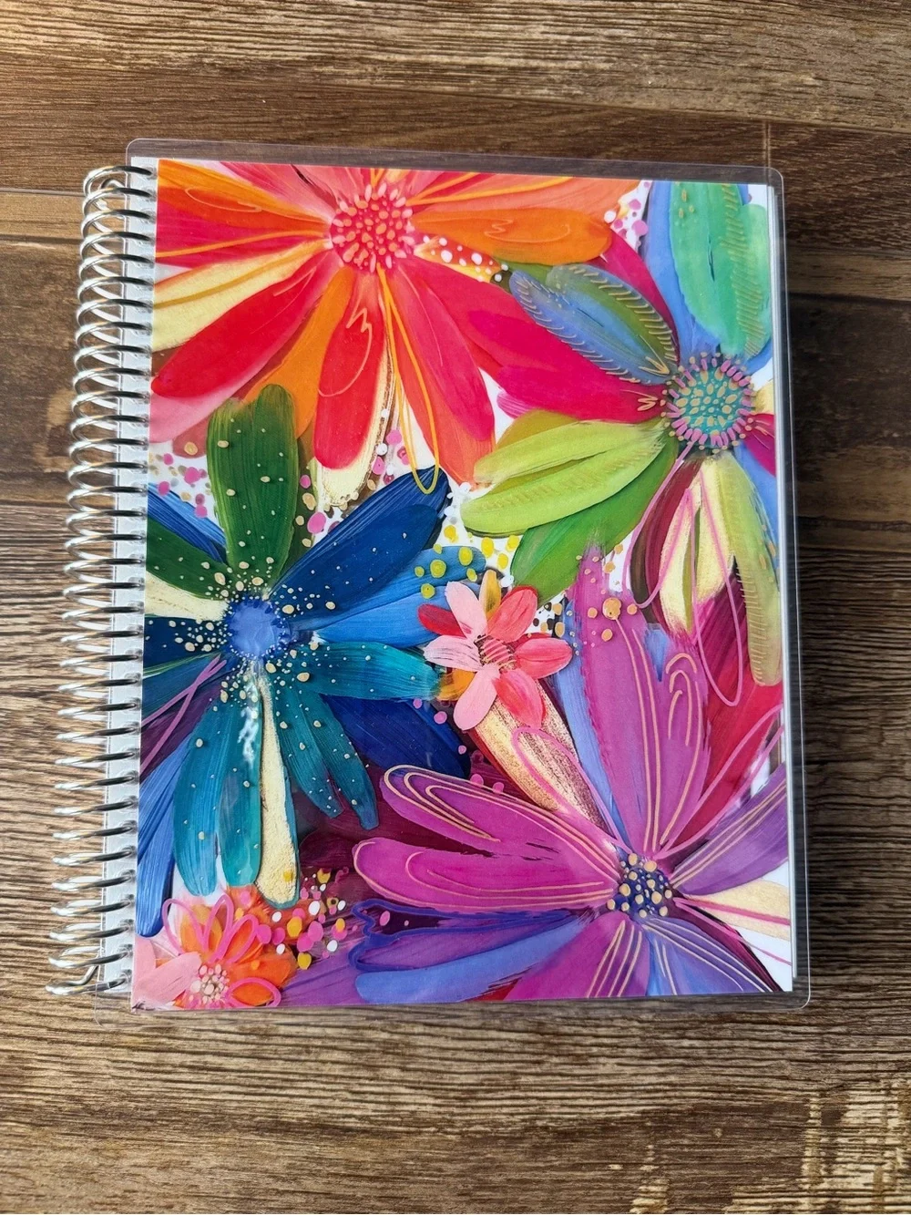 Erin Condren Bright Floral Spiral Notebook - Pink, Blue, Green, Purple, Orange